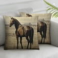 thumbnail image 2 of COMIO  Square Pillow Cover Decorative Throw Pillowcase, Farmhouse Horse 2pc, 2 of 6