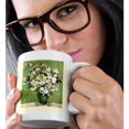 thumbnail image 2 of 3drose, Green N Ivory Framed Van Goghs Vase of Roses Painting, 15oz Mug, 2 of 6