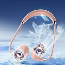 PPgejGEK Pink Neck Fan - 8.07×6.38×2.48in Portable USB Rechargeable Fan with 3 Speeds & 180° Adjustable Angle for Hands-Free Cooling in Outdoor, Travel, Office