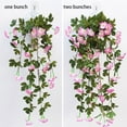 thumbnail image 3 of Artificial Vines Artificial Morning Glory Trumpet Flower Vine Fake Green Plant Home Garden Wall Fence Outdoor Wedding Hanging Baskets Decor, 3 of 8