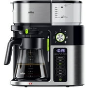 Braun 10-Cup MultiServe SCA Certified Coffee Maker with Internal Water Spout and Glass Carafe in Black