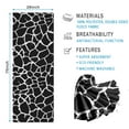 thumbnail image 2 of Black and White Giraffe Pattern Hot Yoga Mat Towel Non Slip for Hot Yoga - Quick-Drying Yoga Mat Cover with 4 Corner Pockets with Travel Bag - Hot Yoga Towel Non Slip 70"x26", 2 of 6