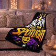 thumbnail image 6 of Born, Cozy Typography Art Scene, Warm Flannel Blanket for Living Room and Reading Nook with Detailed Artwork with Rich Color Accents, Art Lovers Housewarming Gift, Artistic Home Decor, 6 of 9