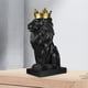 thumbnail image 4 of Colección de estatuas de cabeza 3D modernas, decoración de mesa, figurita de Animal, adorno de resina, escultura artesanal para el hogar, Negro perfecl Escultura de León, 4 of 8