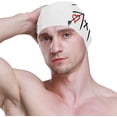 thumbnail image 3 of FYBTO Swimming Cap FYBTO Hearts Black Unisex Adult FYBTO Polyester, 3 of 4