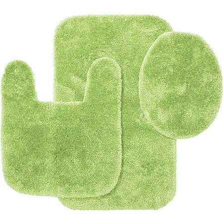 Better Homes and Gardens 3 Piece Bath Rug Set, Green