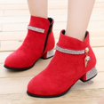 thumbnail image 6 of KaLI_Store Cow Girl Boots Fashionable Non Slip Soft Soled Winter Boots for Girls Boots Y1-Red,2.5, 6 of 6