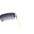 thumbnail image 5 of 2 Pairs Unisex Retro Metal Frame Rimless Classic Fashion Sunglasses for Men Women Ladies, 5 of 6