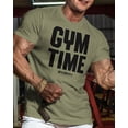 thumbnail image 2 of Gymish Gym Time Motivational Gym Shirt for Men – Funny Workout T-Shirt, Lifting Fitness Tee, Military Green, Small, 2 of 6