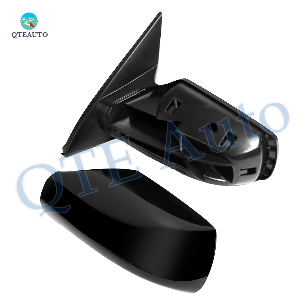 Left Driver Side Power Non-Folding W/Cover View Mirror Chrome/Flat Black Smooth For 2007-2012 Nissan Altima
