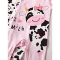 thumbnail image 5 of Newborn Baby Girl Romper Cow Print Design 2 Pcs Outfit Set 0-3 Months, 5 of 7