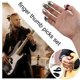 thumbnail image 4 of Adjustable Finger Thumb Picks Set Includes 8Pcs Stainless Steel Finger Picks 4Pcs Plastic Thumb Pic, 4 of 5