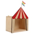 thumbnail image 1 of Minkissy 1 Pc Small Storage Case Storage Rack Red Plastic House Shape Decoration Tabletop Use, 1 of 6