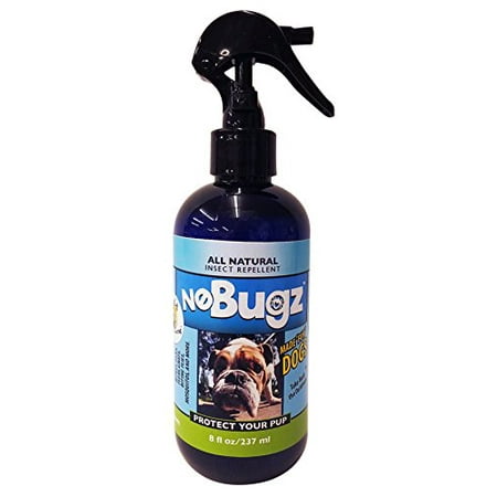 Nobugz Specially Formulated Pet Spray - DEET FREE, All Natural Insect Repellent for Dogs, 100% Guaranteed to Repel Fleas, Ticks, Gnats, Mosquitoes, Pesky Insects - 8oz Made in