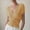 Yellow, variant on Women's V-Neck Wrap Short Sleeve Solid Color Cross Knit Sweater, L