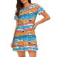thumbnail image 1 of Balery Shark On Line Camisón de manga corta con cuello redondo para mujer, cómodo y elegante., 1 of 6