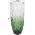 thumbnail image 3 of DecMode 24" Handmade Ombre Green Glass Vase, 3 of 10