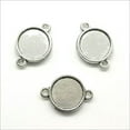 thumbnail image 2 of U8MO 8/20/50X double-sided Cabochon base 12mm Inner Size Connector For jewelry making-20pcs, 2 of 5