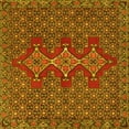 thumbnail image 1 of Ahgly Company Machine Washable Indoor Square Persian Yellow Traditional Area Rugs, 7' Square, 1 of 4