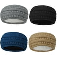 thumbnail image 1 of Bangcool Women Winter Headbands Soft 4PCS Cable Knit Stretch Headbands Knitted Headwraps, 1 of 8