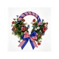 thumbnail image 2 of Wreaths for Front Door with Red White and Blue Flowers, Fourth of July Decorations Door Hanging, Independence Day Home Decor for Porch Wall Fireplace, 2 of 8