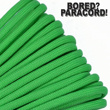 

Bored Paracord Brand 550 lb Type III Paracord - Neon Green 100 Feet