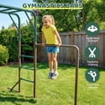 thumbnail image 2 of Klokick 3-in-1 Jungle Gym & Monkey Swing Bar - Kids Backyard Play Set for Strength & Active Fun, Green, 2 of 9