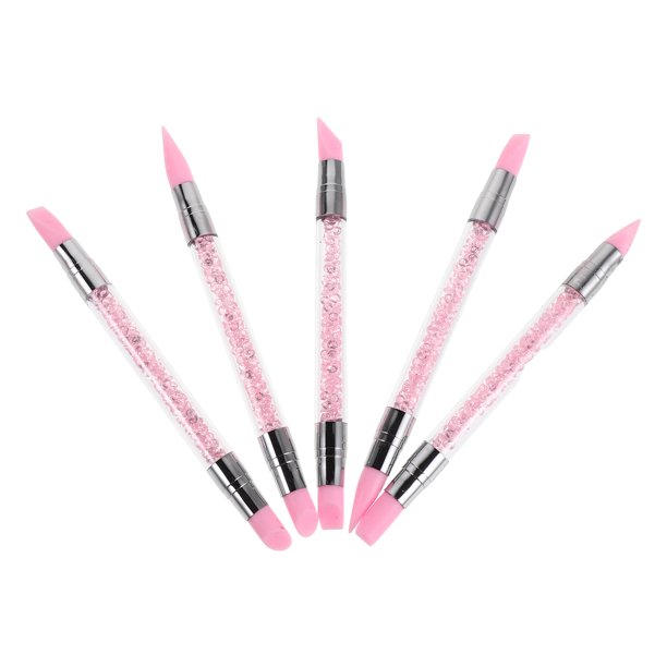 OUNONA 5Ud De Bolígrafos Para Esculpir Con Punta Doble De Silicona En Color Rosa