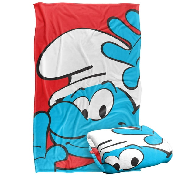 The Smurfs Blanket, 36'x58' Smurf Closeup Silky Touch Super Soft Throw Blanket
