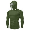 thumbnail image 2 of Aboser Muscle Sun Shirts for Men Long Sleeve Raglans Hoodies Active Outdoor Hiking Golf Shirt SPF UV Protection Hoodie Plus Size Athletic Workout Tops Army Green XXL, 2 of 9