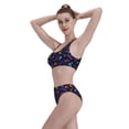 thumbnail image 5 of Daiia Games printed 2 piece Swimsuit Bikinis for Women High Waisted Racerback Bathing Suits Summer Tummy Control Scoop Neck Swimwear-X-Large, 5 of 8