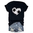 thumbnail image 2 of SDNall Heart Shaped Summer T-Shirts for Women 2024 Baseball Sport Printed T-Shirt with Round Neck and Short Sleeved Top (Black,Sizes:S-3XL), 2 of 9