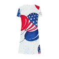 thumbnail image 5 of PuLe Summer Dress Sun Dresses for Women 2024 Vacation Sexy V Neck Short Sleeve T Shirt Dress Color Trendy Beach Sundress, 5 of 5