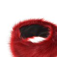thumbnail image 3 of Diadema de piel sintética para mujer-orejeras peludas de invierno-orejeras esponjosas de tiempo frío que cubren las rusas - Rojo Salvador Dali Diademas calentadoras de orejas de piel, 3 of 5