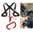 thumbnail image 3 of Ascensor de pecho para escalada en roca Arnés de sujeción para eslinga Correa Actualización negra shamjiam  Subir arnés de seguridad, 3 of 9