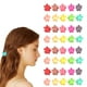 thumbnail image 1 of 100 piezas de pinzas para el cabello con forma de flor de colores dulces, pinzas pequeñas para el flequillo, accesorios para el cabello para niñas y adultos, 1 of 6