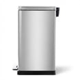 thumbnail image 3 of Home Zone Living 12 Gallon Slim Stainless Steel Kitchen Trash Can with Step Pedal and Soft Close Lid, Silver, 3 of 10