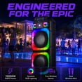 thumbnail image 3 of RIDWIND High Power Dual 15" Woofers Portable Bluetooth Speaker Indoor & Outdoor Loud Heavy Bass Sound System With Microphone RGB Party Lights Remote Control Support TWS/USB/FM/AUX/TF, 3 of 15