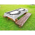 thumbnail image 1 of Letter B Outdoor Tablecloth, Black and White Abstract Swirls Classic Design Alphabet Uppercase B Symbol Print, Decorative Washable Fabric Picnic Table Cloth, 58 X 84 Inches,Black White, by Ambesonne, 1 of 2