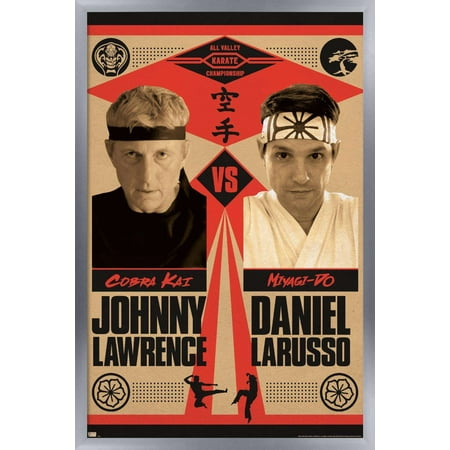 Cobra Kai - Versus Wall Poster, 22.375" x 34", Framed