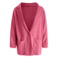 thumbnail image 5 of YDFCWXW Blazers for Womens Open Front Cardigan Coat Fall Long Sleeve Lightweight Sweater Dressy Lady Jacket with Pockets Pink, M, 5 of 6