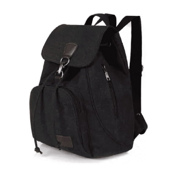 Mochila Escolar Antirrobo Para Mujer Mochila De Lona Se Adapta Una Laptop De 13 Pulgada Negro