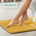 thumbnail image 4 of 1 Contour Clara Clark Bath Mat Bathroom Rug - Absorbent Memory Foam Bath Rugs - Non-Slip, Thick, Cozy Velvet Feel Microfiber Bathrug, Plush Shower, Toilet- Floor Bathmats Carpet - Gold - 24"x19", 4 of 6