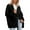 Black, variant on qolati Women's Cardigan 2023 Open Front Oversized Button Lightweight Sweaters Fall Winter V Neck Loose Cardigans Knit Outwear