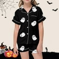 thumbnail image 2 of Pyjama Ballerine Imprimé pour Enfants 2025, Col Boutonné, Manches Courtes, 6T, Haut et Short, 2 of 5