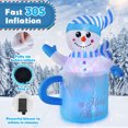 thumbnail image 6 of Aship 6FT Christmas Inflatable Snowman in Mug, Adorable Blue Snowman Blow Up Awaiting the Snow, Christmas Inflatables Outdoor Decorations with Built-in LEDs Disco Lights for for Garden Lawn Outdoor, 6 of 10