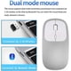 thumbnail image 2 of Inalámbrico Bluetooth Recargable, Modo Dual BT4.0 y 2.4G, Aluminio-Plata, 2 of 5