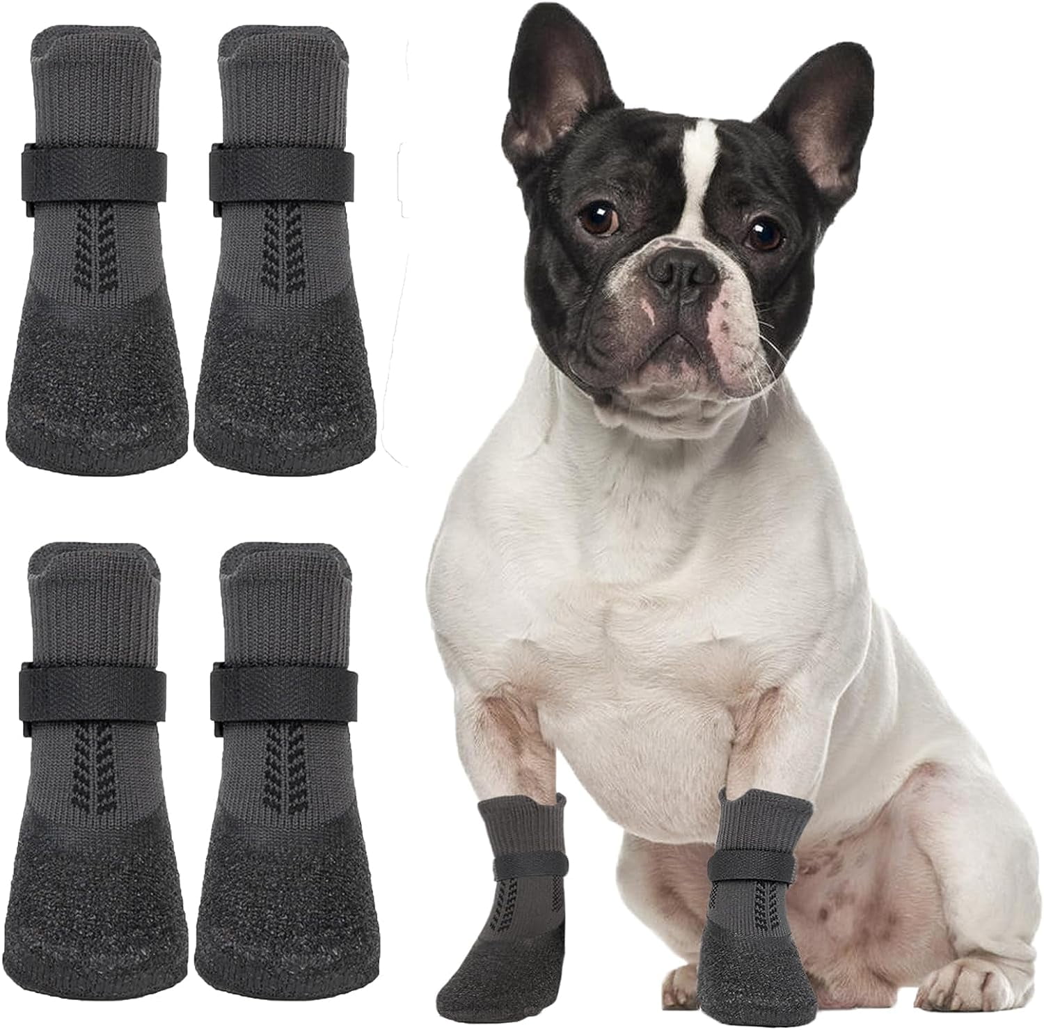 Dog Socks for Hot Pavement & Hardwood Floors, AntiSlip Dog Paw