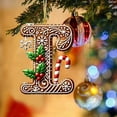 thumbnail image 4 of Christmas Alphabet Ornaments Set Personalized BYO Tree Decor - 26 Letters Holiday Home Decoration Custom Tree Hanging(I), 4 of 4