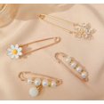 thumbnail image 1 of 4 Pcs Ajustement de Taille Uniforme Vêtements Boucle Étendue et Boucle de Réglage de Taille Perle Brootée Accessoire Décoratif Mode, 1 of 6